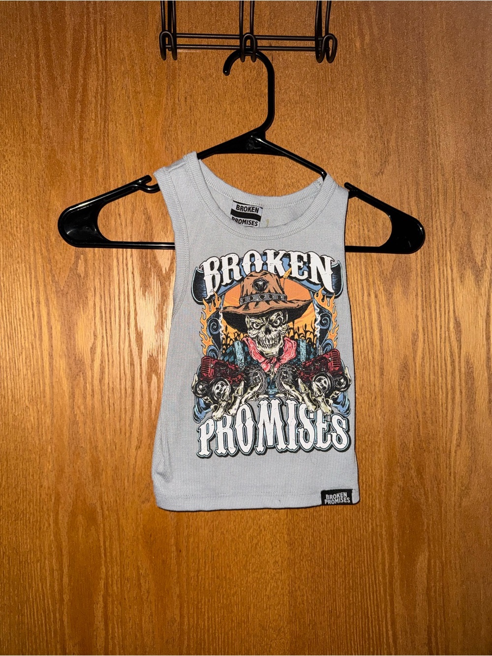 Broken Promises Kids' Light Gray Graphic Tank Top